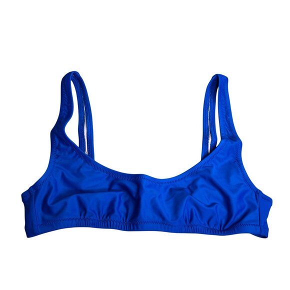 J‎ Crew Heritage 1989 Scoop Bralette Bikini Top Harbor View Blue NWT - Picture 1 of 8